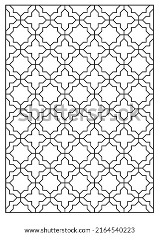 Geometric pattern for relaxation coloring page