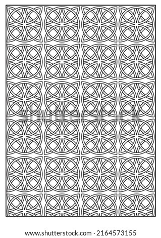 Geometric pattern for relaxation coloring page