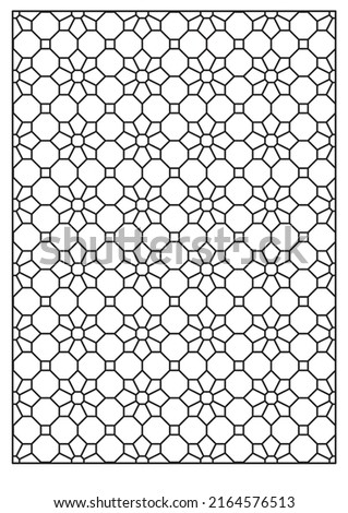 Geometric pattern for relaxation coloring page