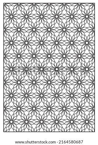 Geometric pattern for relaxation coloring page