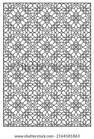 Geometric pattern for relaxation coloring page