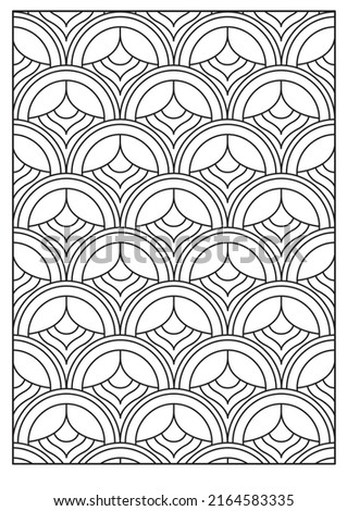 Geometric pattern for relaxation coloring page