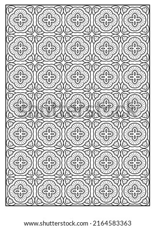 Geometric pattern for relaxation coloring page