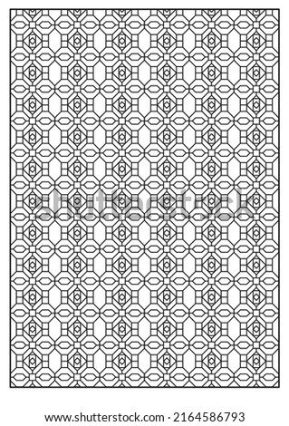 Geometric pattern for relaxation coloring page