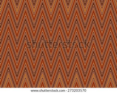 Geometric pattern of zigzags with orange and red