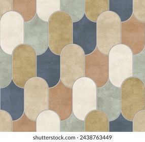 Geometric seamless decor made of wood, marble, concrete, cement and stone.