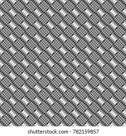 Geometric seamless surface pattern design with retro gray, black and white colors rhombuses ornament. Grid digital paper, textile print, design. Repeated shapes and lines seamless background.