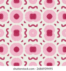 	
Geometric square patterns, designed fabric patterns, background, flowers