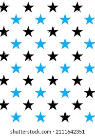 Geometric Star Element Pattern Background Seamless Blue Sky Black And White Background With Sheer Line