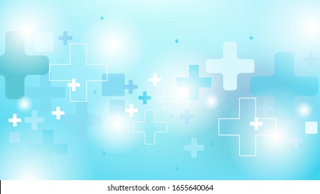 Geometric Symbol Background In Blue Tones (medical)