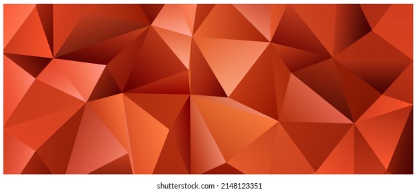 Geometric Triangle Tile Pattern Background - Polygonal Design In Copper Color. Image For Decorative Abstract Wallpaper And 3d Ceiling Decoration.