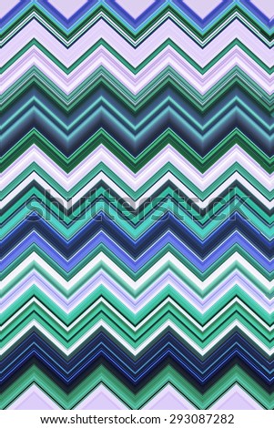 Geometric varicolored zigzag pattern with accordion effect for background or decoration with motifs of regularity, variation, synergy