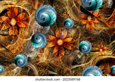 geometrical  fractal design, ,fractal design,blue colour motif , colorful design ,digital textile design,colorful background,art,decoration 