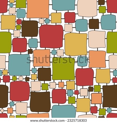 Geometrical seamless pattern with squares