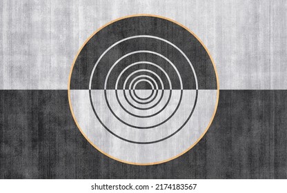 Geometry Circle Combination Background Pattern, Black Carpet, Wallpaper, Gold Lines