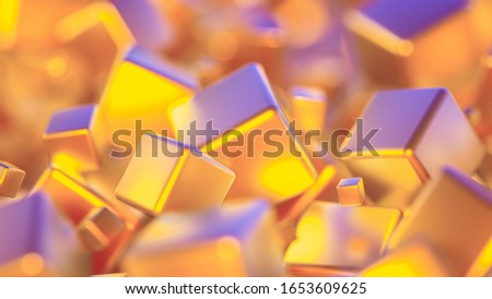 Geometry cube background. Beautiful drapery background. 3d illustration, 3d rendering.
