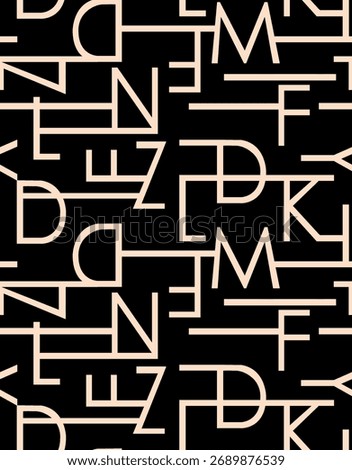 geometry pattern design consisting of alphabets