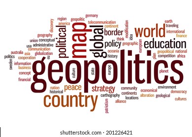 Geopolitics Concept Word Cloud Background