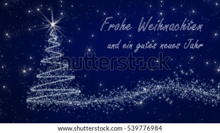 German Christmas Card Frohe Weihnachten Und Stockillustration 539776984