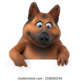 German Shepherd Dog - 3D Illustration