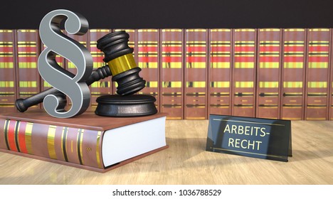 German Text Arbeitsrecht Translate Labor Law Stock Illustration ...