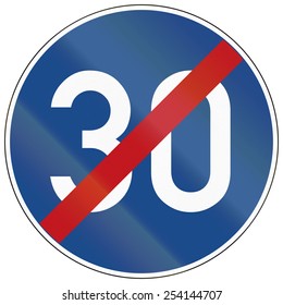 End Minimum Speed Sign 30 Flat Stock Vector (Royalty Free) 628091600