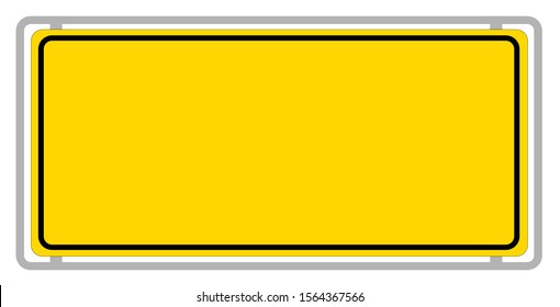 German Yellow Traffic Sign Background