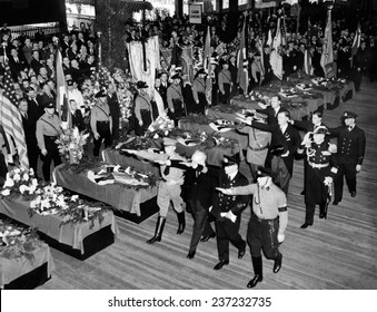 Germans Honor Victims Of The Hindenburg Disaster Funeral Services Were Held On The Pier Of The North German Lloyd And Hamburg-American Steam Lines For 23 Victims Of The May 6 1937 Crash.