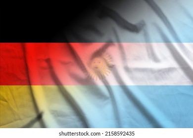 Germany And Argentina Government Flag Transborder Contract ARG DEU Banner Country Argentina Germany Patriotism. 2d Image