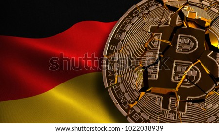 Royalty Free Stock Illustration Of Germany Bitcoin Banned Not - 