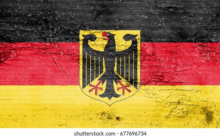 Germany flag with grunge texture background.