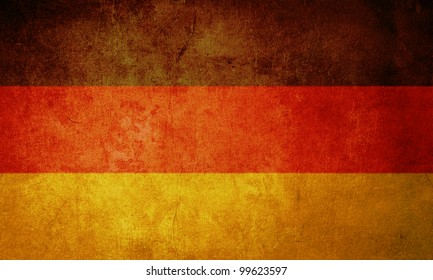 Germany Flag With Old Texture Grunge And Vintage