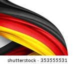 Germany   flag of silk with copyspace for your text or images and white background