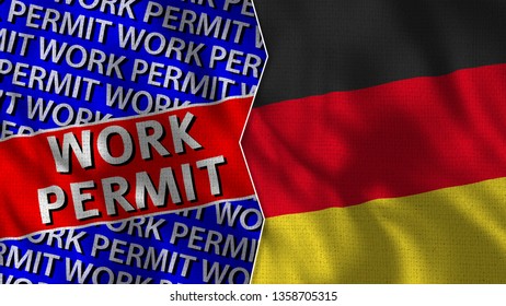 Germany Work Permit Titles Flag Together 스톡 일러스트 1358705315 | Shutterstock