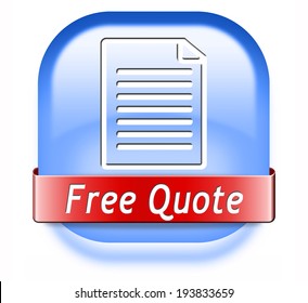 Get A Free Quote Button Or Icon