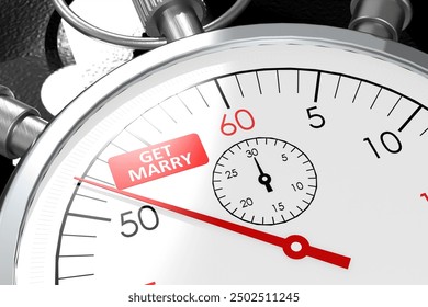 Get marry word on the stopwatch, 3d rendering - Powered by Shutterstock