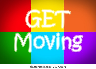 Get Moving Concept Text On Background Stock Illustration 219790171 ...