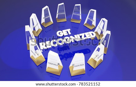 Get Recognized Awards Appreciation 3d Illustration