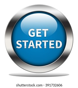 Get started button isolated