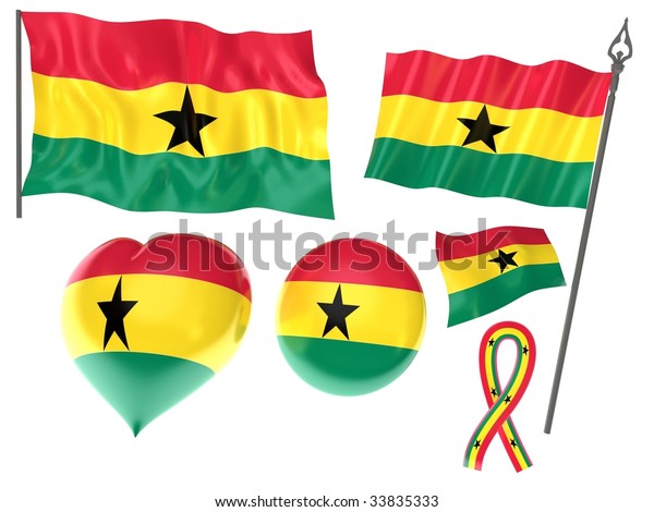 Ghana Flag National Symbolic Stock Illustration 33835333 | Shutterstock