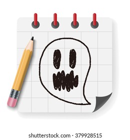 ghost doodle drawing
