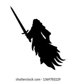 Ghost Silhouette Scary Monster Fantasy. JPG Illustration.