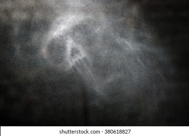 Ghost Skull. Screaming Ghost Background. Skull Smoke