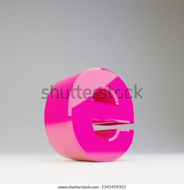 Giant 3d Letter E Lowercase Rendered Stock Illustration