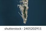 Gibraltar outlined. High-res satellite map