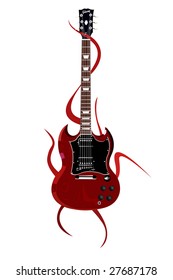 Gibson Sg Electric Guitar Vector