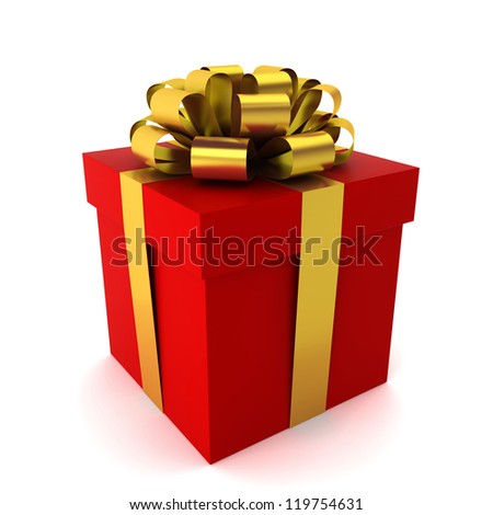 gift - 3d render on white