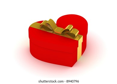 gift box in heart shape
