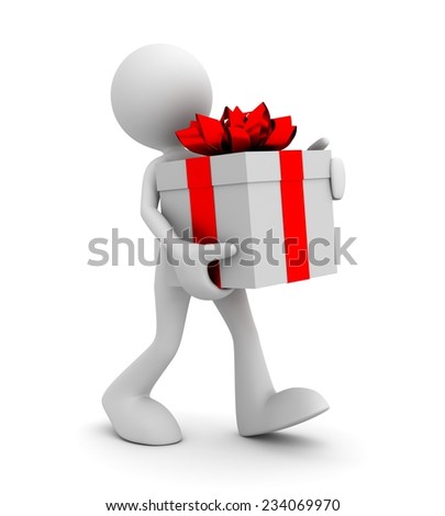 gift box and man