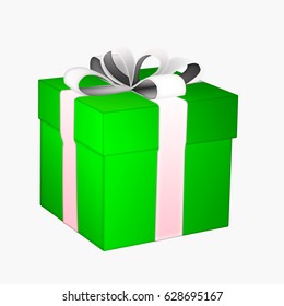 gift box. gift box with ribbons on white background